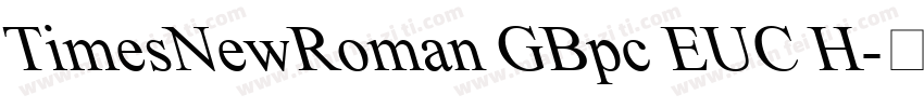 TimesNewRoman GBpc EUC H字体转换